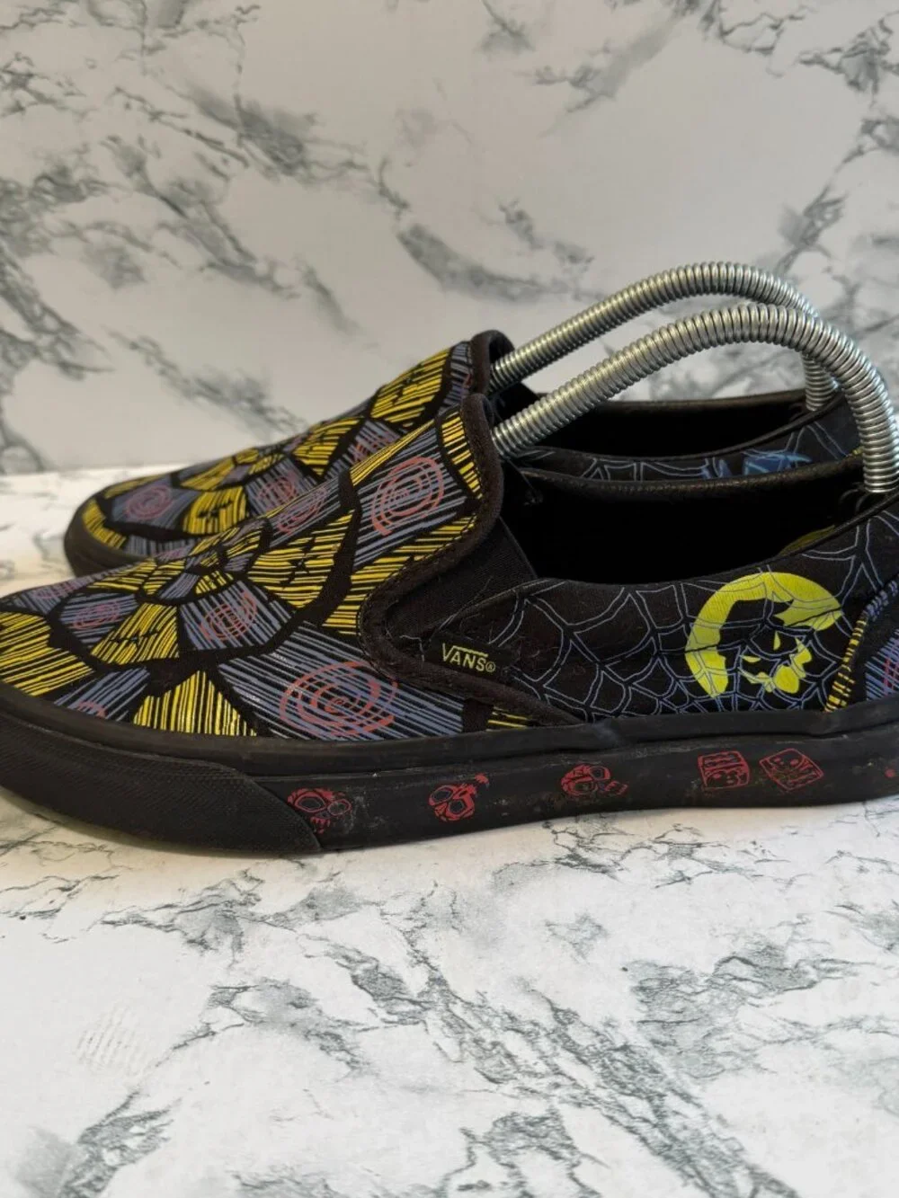 Vans Women 10 Nightmare Before Christmas Shoes Slip On Low Top Glow in the Dark - Picture 3 of 7
